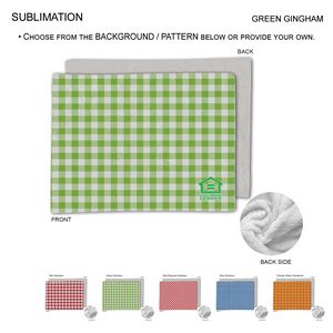 Checkered Blanket in Plush and cozy Mink Flannel Fleece, 50x60, Large Size