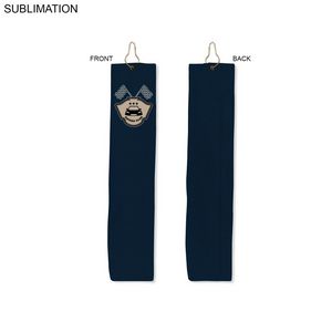 Microfiber Dri-lite Terry Golf Towel, Trifold Grommet and Hook, Finished size 6x25, Sublimated