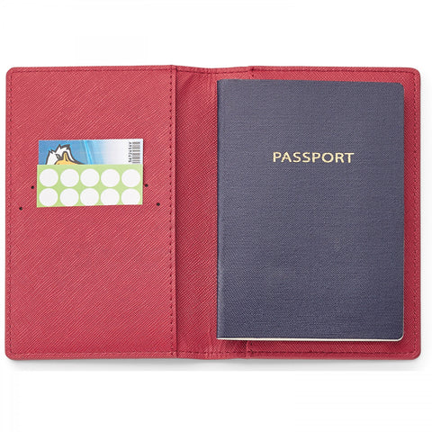 Genuine Leather Rfid Booklet Passport Holder