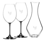 ~ Merlot decanter & Syrah wine RIEDEL crystal Gift set in a Raven gift box - Etched