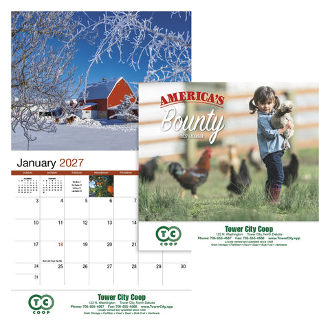 HotLine® Products America's Bounty Appointment Calendar - Stapled