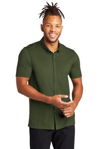 MERCER+METTLE™ Stretch Pique Full-Button Polo