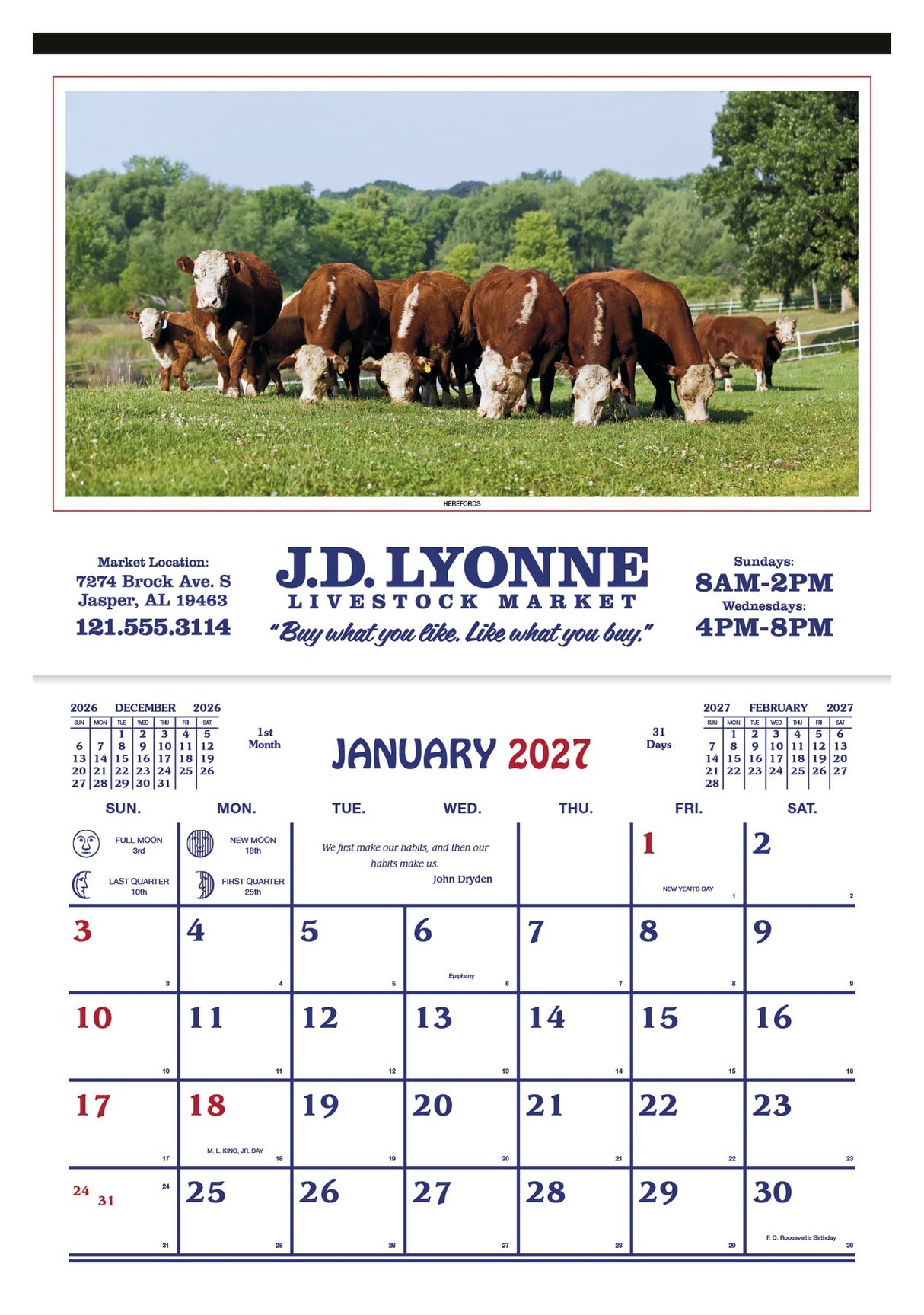 Skinner & Kennedy Farm Calendar image