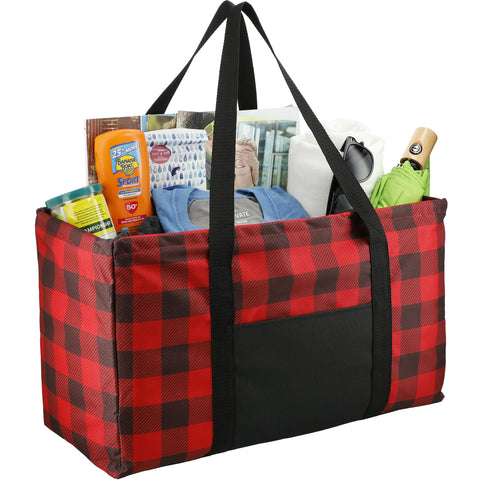 Buffalo Plaid Utility Tote