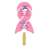 Ribbon Sandwiched Hand Fan (2 Side/Four Color Process)
