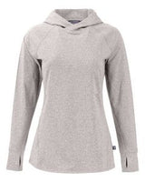 Cutter & Buck Adapt Knit Recycled Womens Heathered Hooded Pullover
