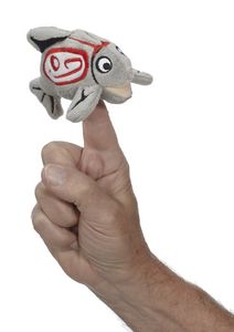 Bill Helin Canoe Playset w/3 Finger Puppets - Salmon, Eagle & Frog