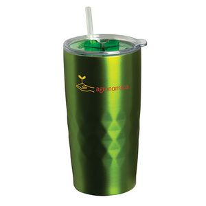 Montego 600 Ml. (20 Fl. Oz.) Double Walled Travel Tumbler With Straw
