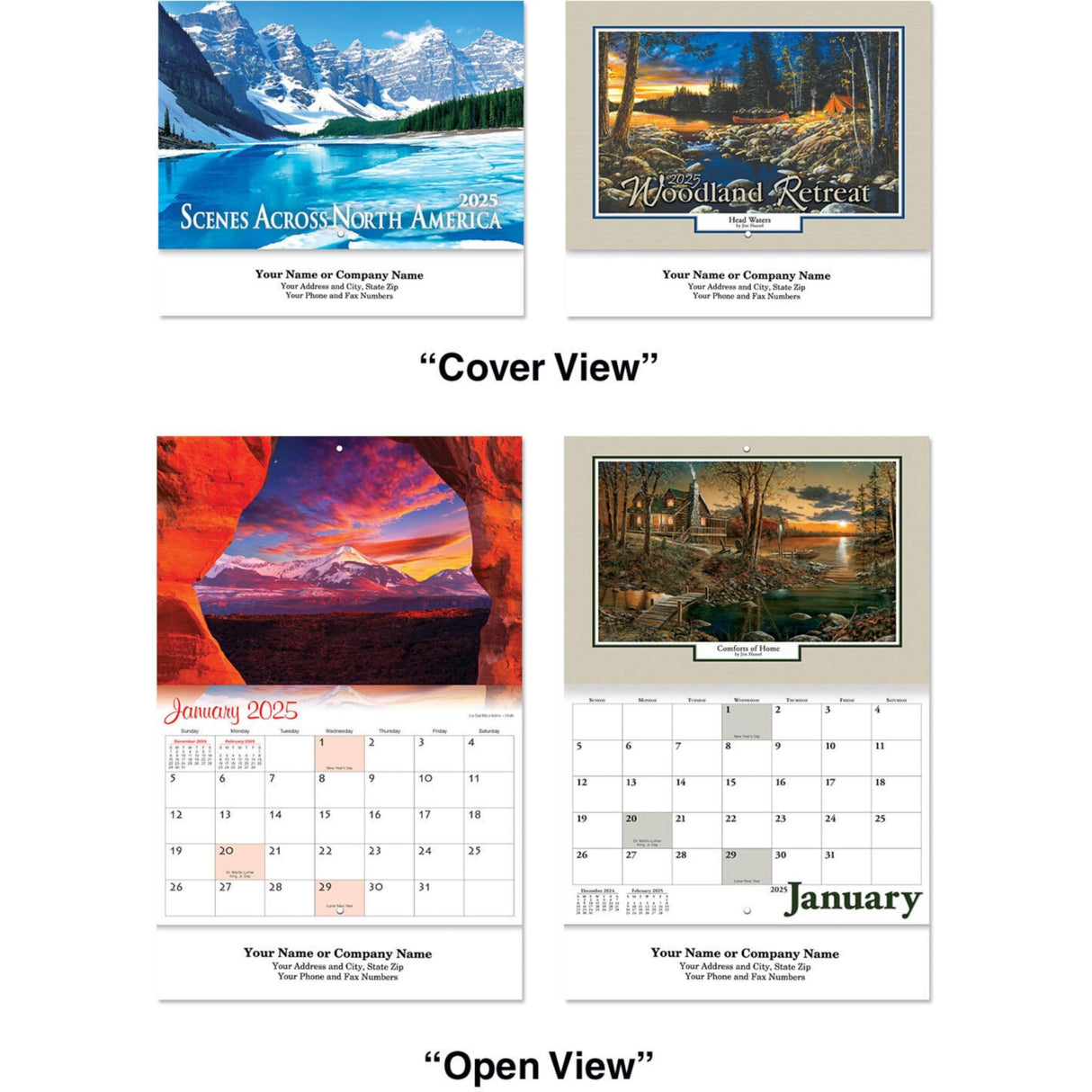 Scenic Assortment Stapled Wall Calendar