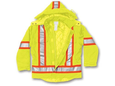 Quilt Cotton Lime Green Duck Jacket
