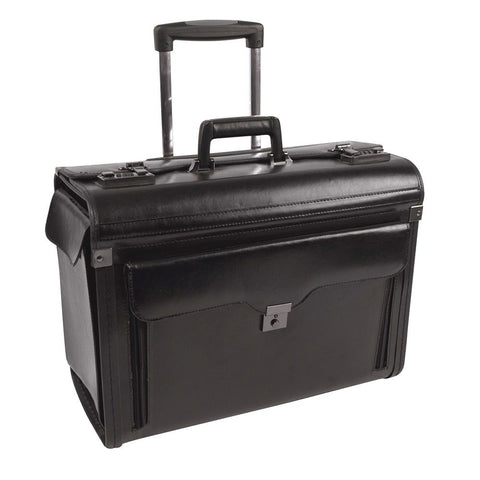 Bugatti Warren Leather Business Case on Wheels