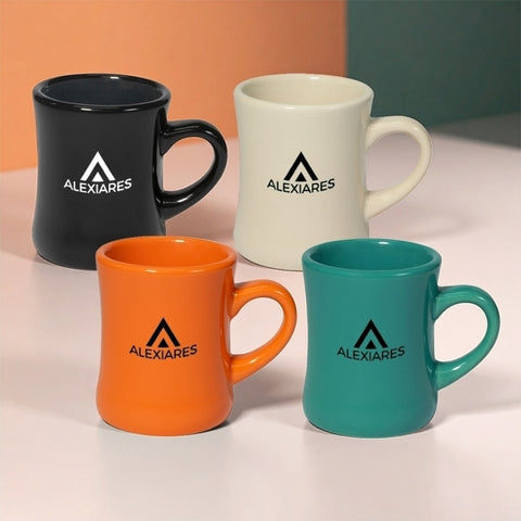 Classic Diner 10oz orange ceramic mug