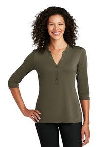 Port Authority® Ladies UV Choice Pique Henley Shirt