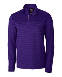 Cutter & Buck Traverse Stretch Stripe Eco Quarter Zip Mens Pullover