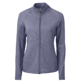 Cutter & Buck Adapt Eco Knit Heather Recycled Womens Full Zip