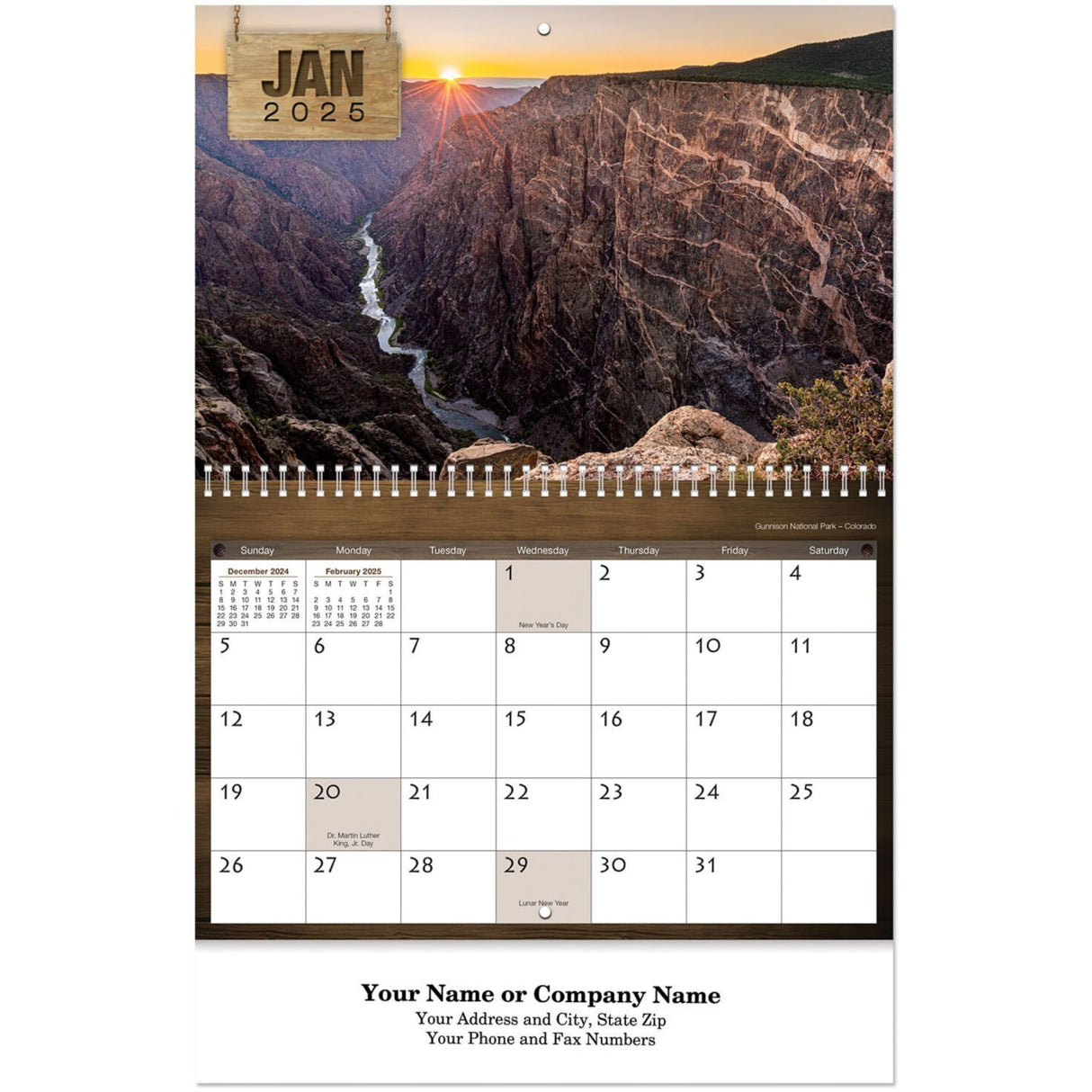 National Parks Spiral Wall Calendar