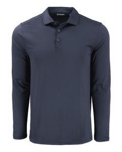 Cutter & Buck Coastline Epic Comfort Eco Recycled Mens Long Sleeve Polo