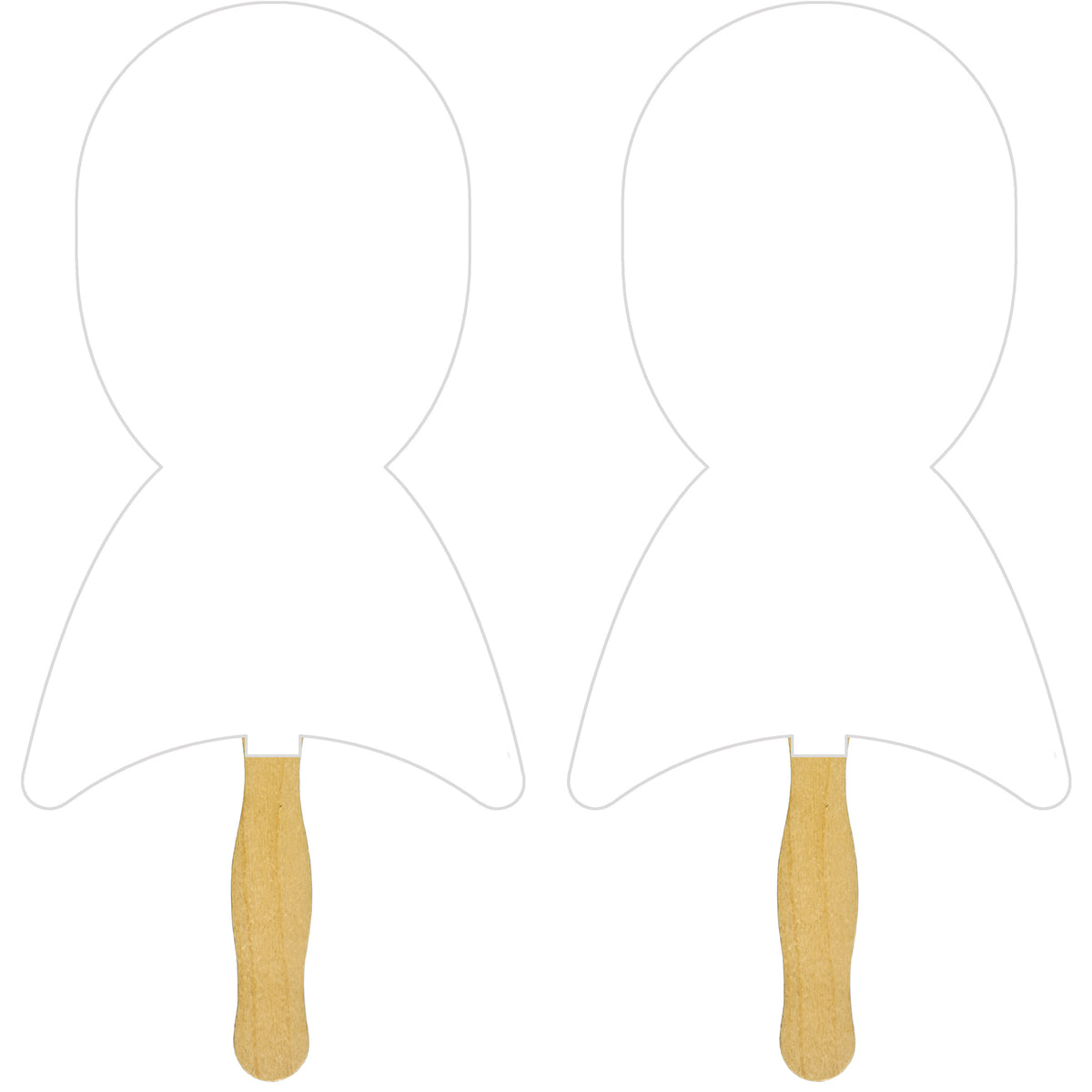 Ribbon Sandwiched Hand Fan (2 Side/1 imprint color)