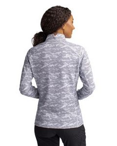 Cutter & Buck Traverse Stretch Camo Print Quarter Zip Womens Pullover