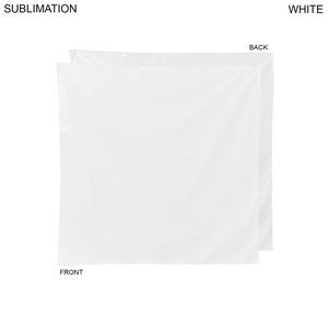 24 Hr Express Ship - White Square Bandana, 22x22, Sublimated Full Color Logos