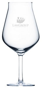 Hugo 14oz clear stemmed craft beer glass - Etched