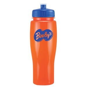 24 Oz. Contour Bottle w/ Push Pull Lid - Solid Colors