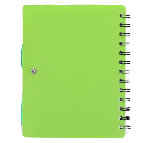 5'' x 7'' Recycled Dual Pocket Spiral Notebook w Pen