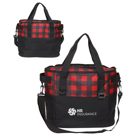 Plaid Insulated Cooler Bag
