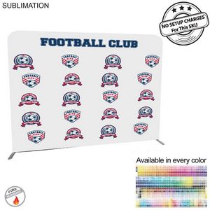 000588 Tradeshow Booth Package Supreme, 10' EuroFit Wall Display and PREMIUM 8' Sublimated Tablecloth