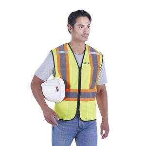 000948 Scout Adult Tricot Hi-Vis Zipper Front Vest