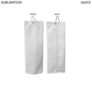 Colored Microfiber Dri-Lite Terry Golf Towel, Finished size 6x15, Trifold Grommet & Hook, Sublimated