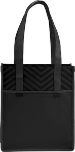 Printed Chevron Non-Woven Shopper Tote