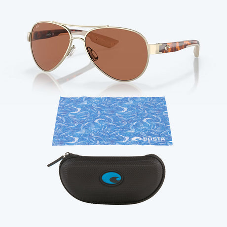 Costa Del Mar Loreto Ladies Polarized Sunglasses, Rose Gold/Gray