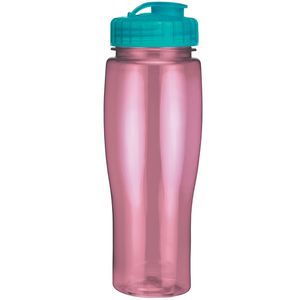 24 Oz. Contour Translucent Bottle w/ Flip Top Lid