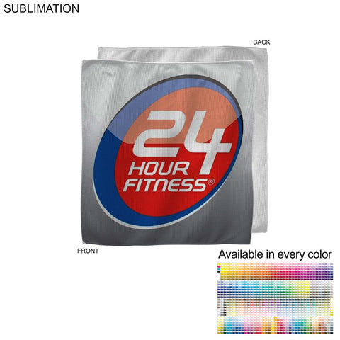 Microfiber Dri-Lite Terry Cooling Refresher Towel, Sublimated Edge to Edge 1 Side (12