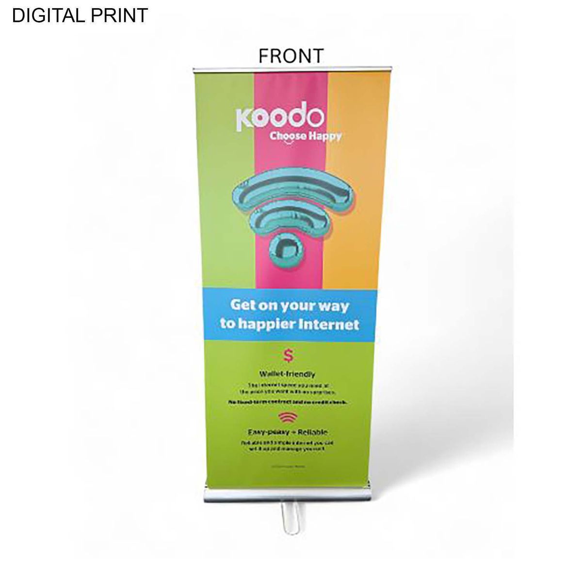 24Hr Express Ship- Premium Retractable Pull Up Banner Double sided Graphics (33.5"x79")