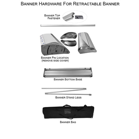 48Hr Quick Ship-Deluxe Trade Show Package, Deluxe Retractable Banner + Premium Sublimated Tablecloth