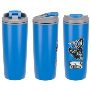 Olympia 17 oz Stainless Steel/Polypropylene Tumbler with Flip Top Lid