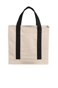 Port Authority® Two-Tone Cotton Canvas Tote Bag