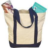 Two-Tone 10 oz Cotton Canvas Tote Bag