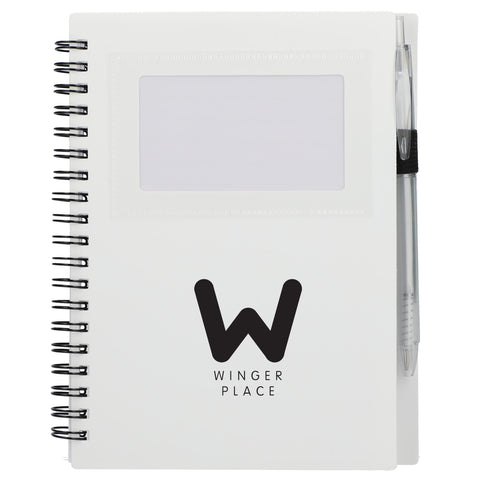 5'' x 7'' FSC® Recycled Star Spiral Notebook with Pen