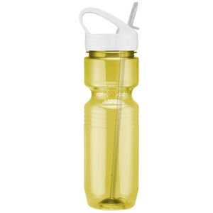 26 Oz. Translucent Jogger Bottle w/ Sport Sip Lid and Straw