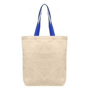 000767 Tonga - 5 oz Natural Cotton Tote w/ Color Straps