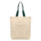 Tonga - 5 oz. Natural Cotton Tote w/ Color Straps - Heat Transfer