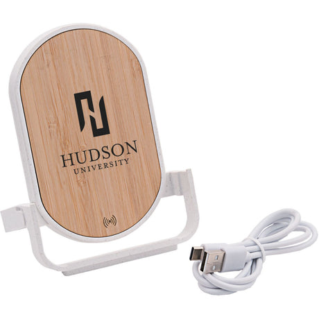 Qi Certified Bamboo Phone Charger Stand