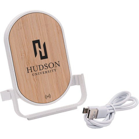 Qi Certified Bamboo Phone Charger Stand
