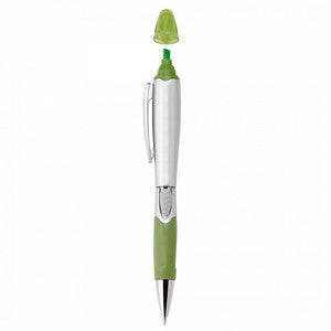 Silver Blossom Ballpoint Pen/Highlighter