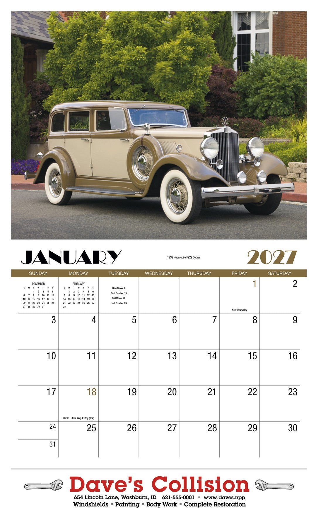 HotLine Products Classics Appointment Calendar - Stapled open image