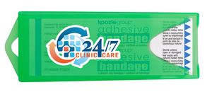 Original Colored Bandage Dispenser with Clear Bandages