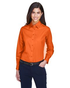 000251 Harriton Ladies' Easy Blend™ Long-Sleeve Twill Shirt with Stain-Release